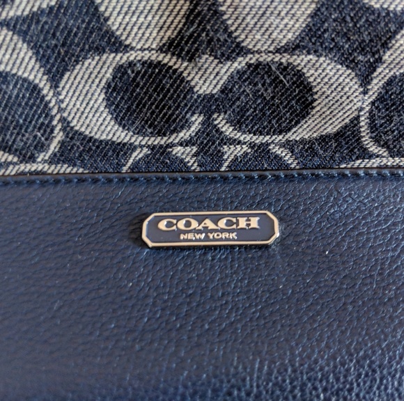 Coach Denim Blue Signature Tote - Picture 2 of 5